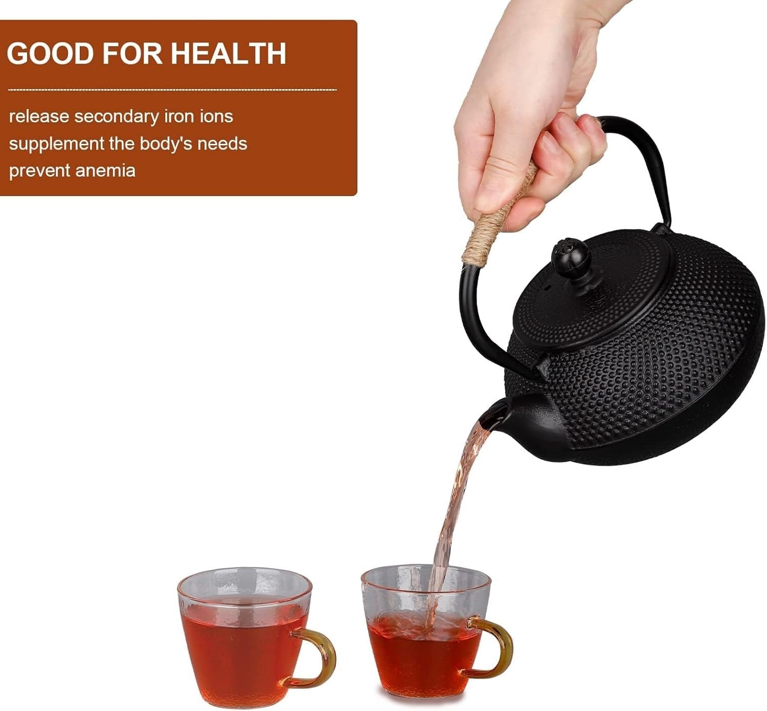 700ml Cast Iron Teapot with Infuser Japanese Stovetop Tea Kettle