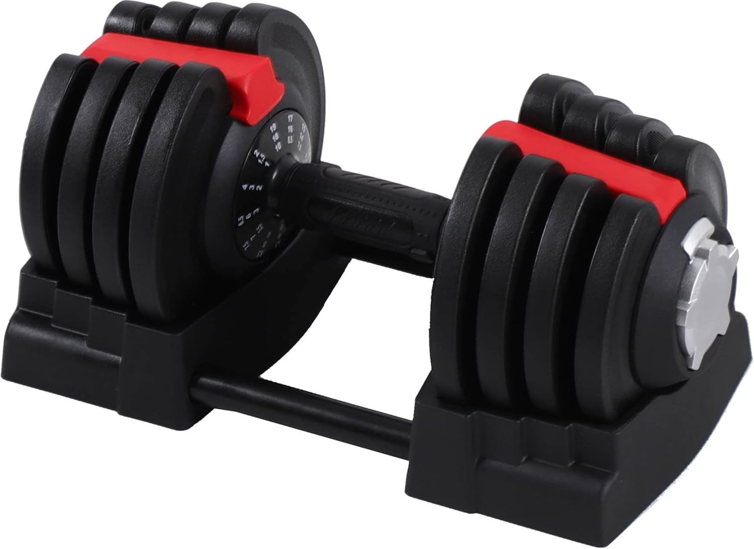 18KG Adjustable Dumbbell Pair Smart Dial Weights Space Saving Home Gym