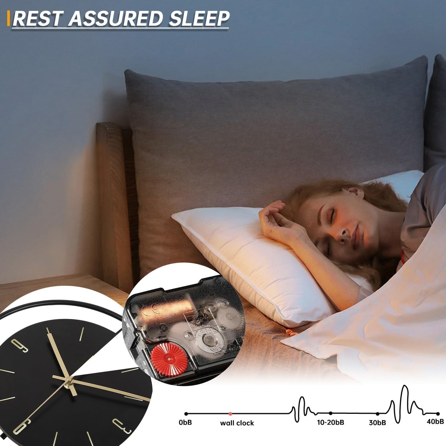 Large Silent Wall Clock 33x70cm | Non-Ticking Quartz Battery Operated Decor