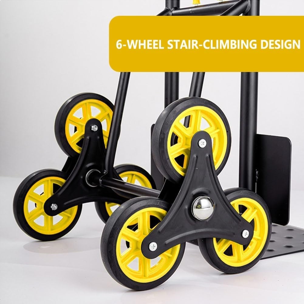 Stair Climbing Sack Truck 150kg Heavy Duty Folding Hand Cart 6 Wheel
