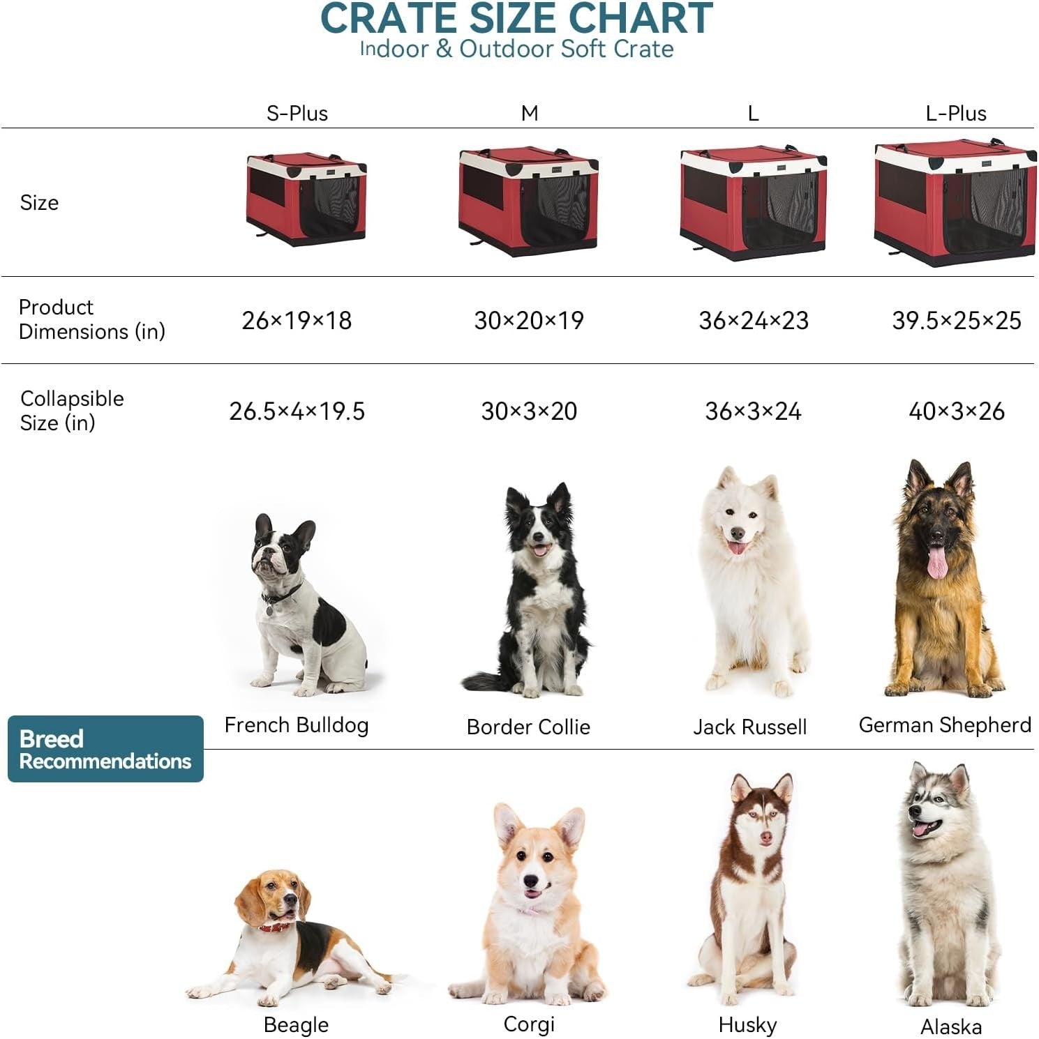 Pop Up Soft Dog Crate Red – Foldable Travel Kennel for Medium & Large Pets