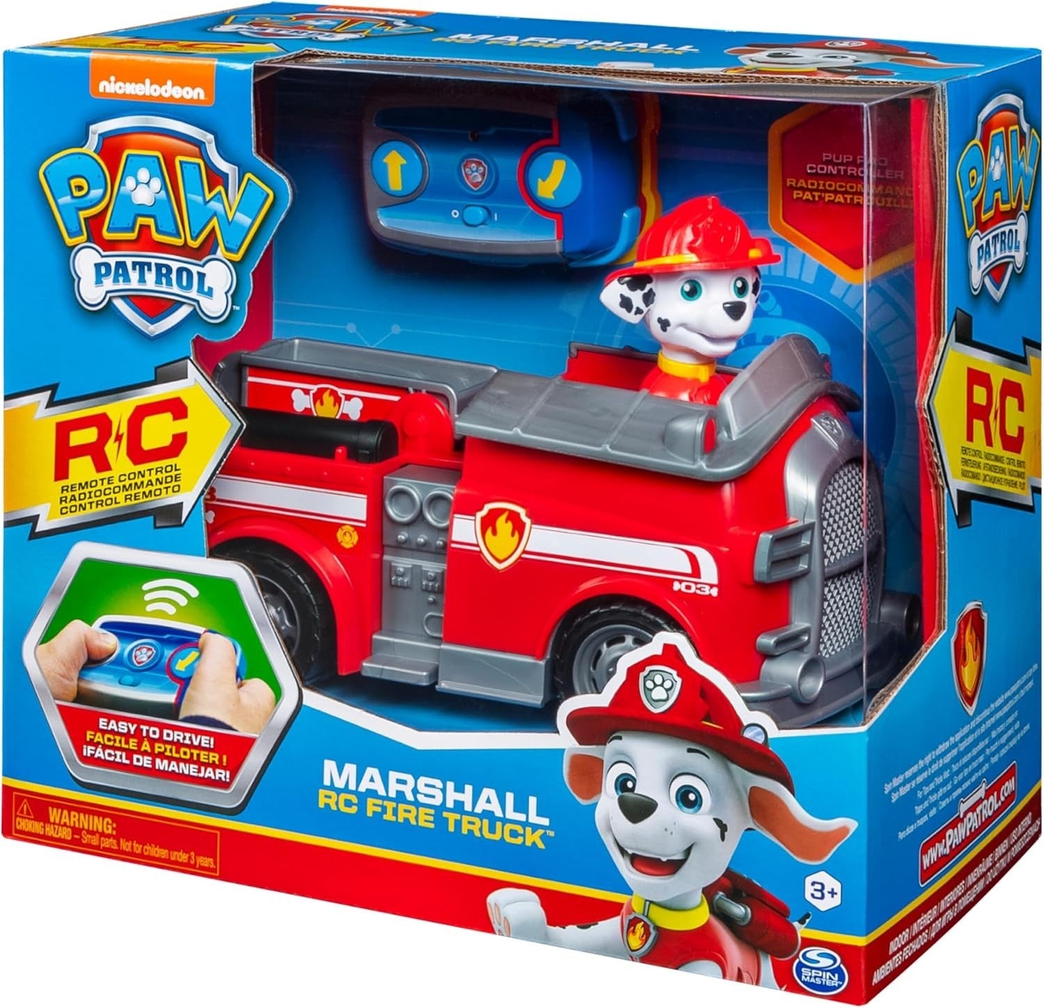 Patrol Marshall RC Fire Truck – 2-Way Steering Remote Control Toy for Kids 3+
