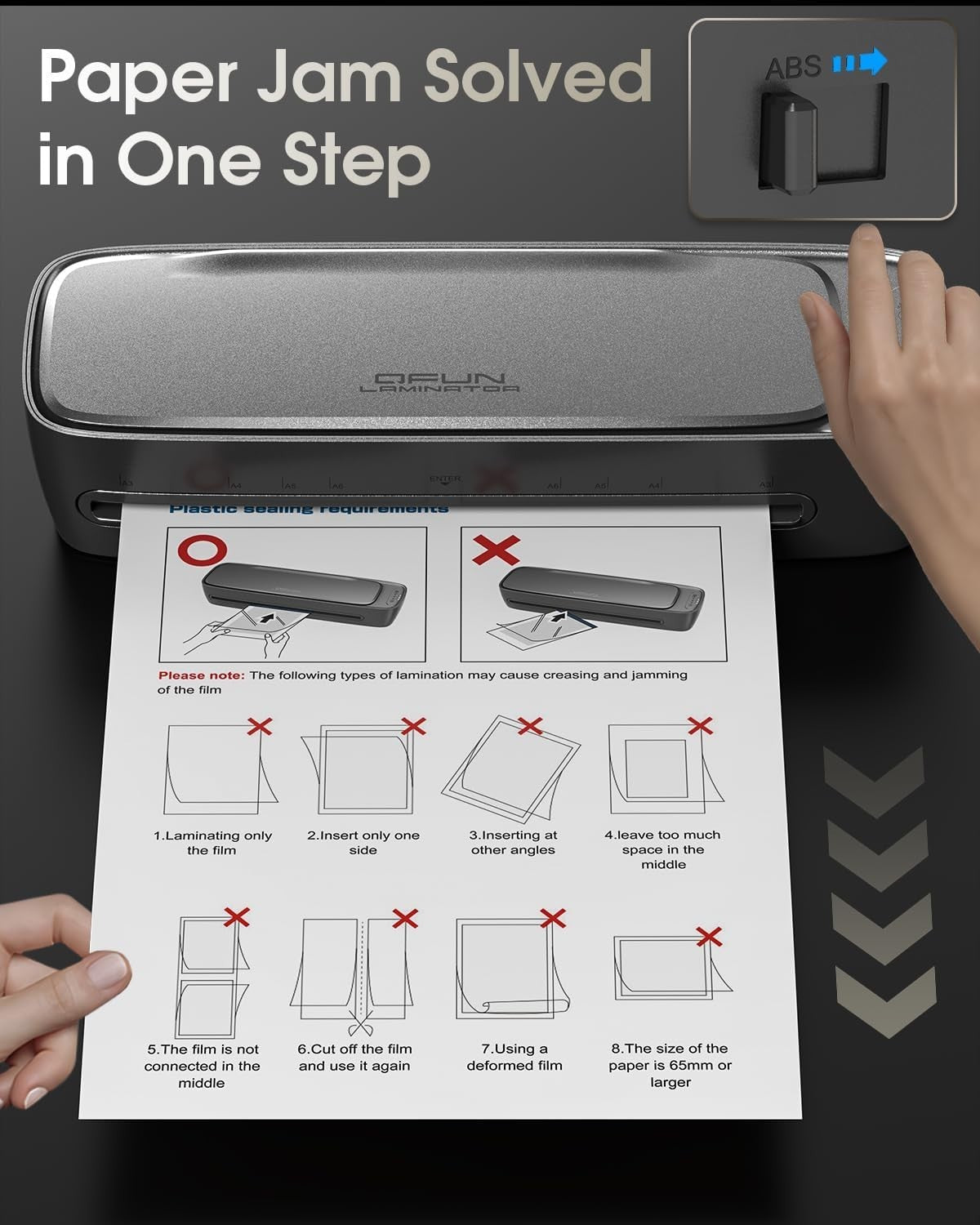 13” Laminator Hot Cold 60s Warm-Up Fast Anti-Jam Kit for Office
