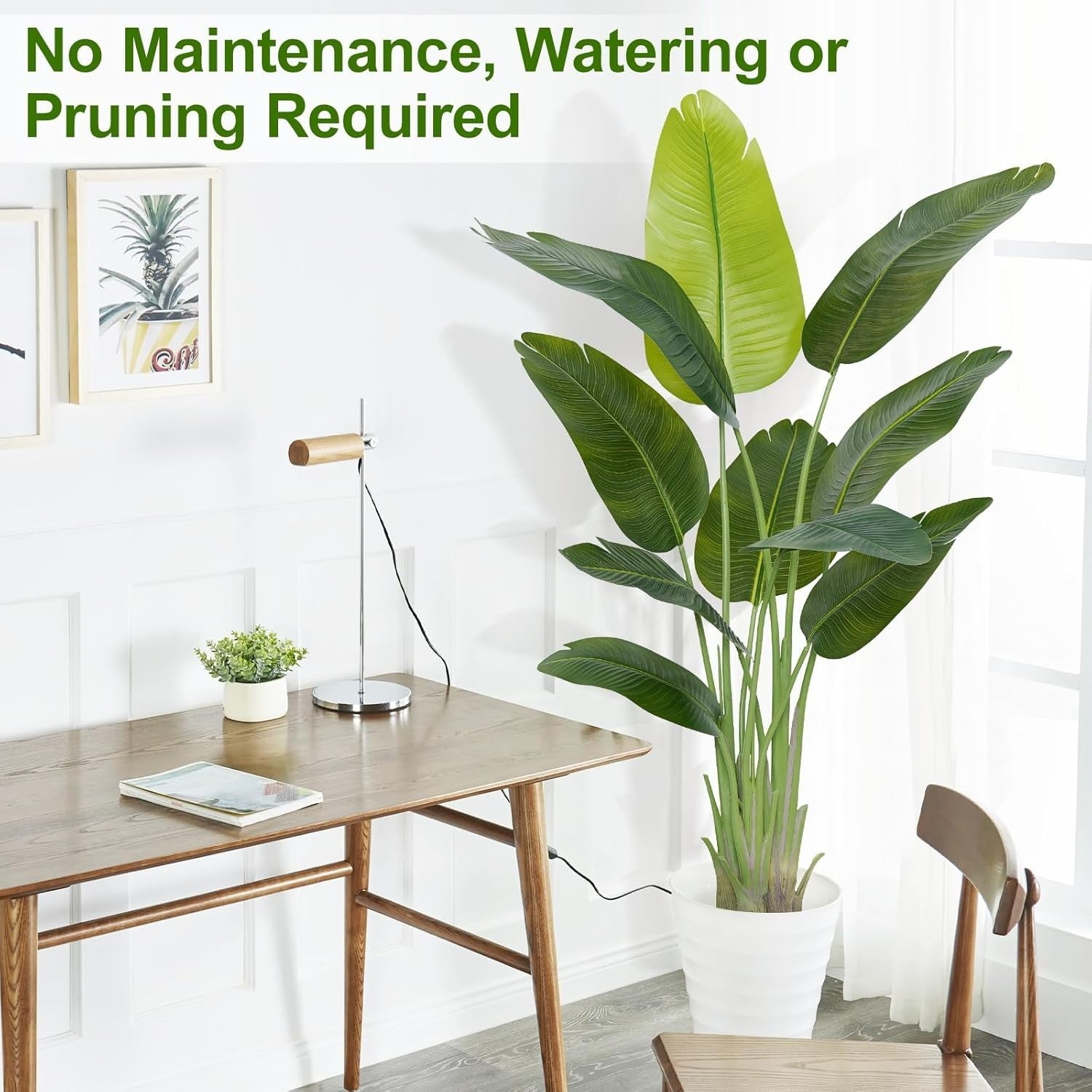 Set of 2 Bird of Paradise Plants 150cm Lifelike Indoor Potted Tropical Banana