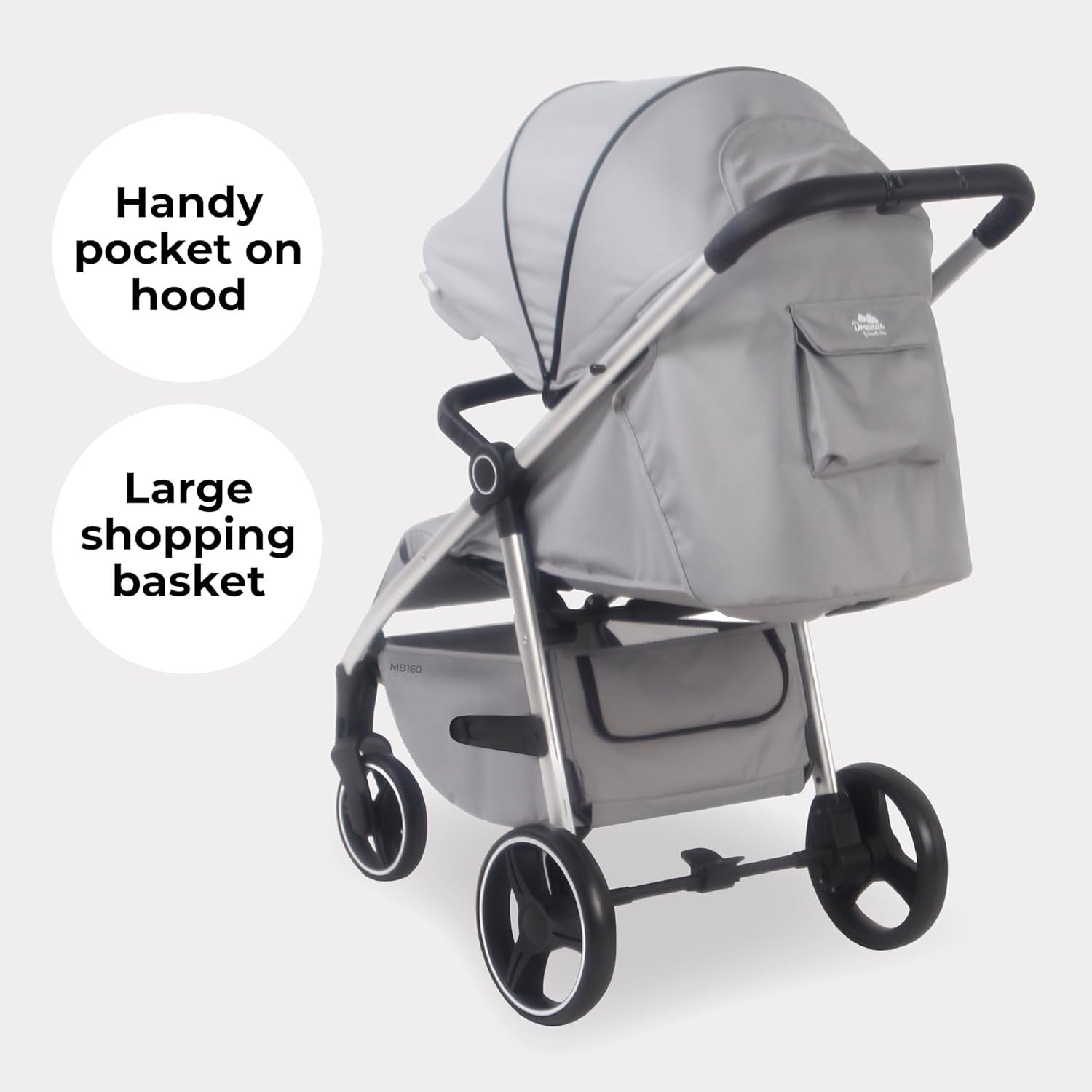 Compact Baby Stroller From Birth to 4 Years 22kg XL Canopy 4 Wheel Suspension