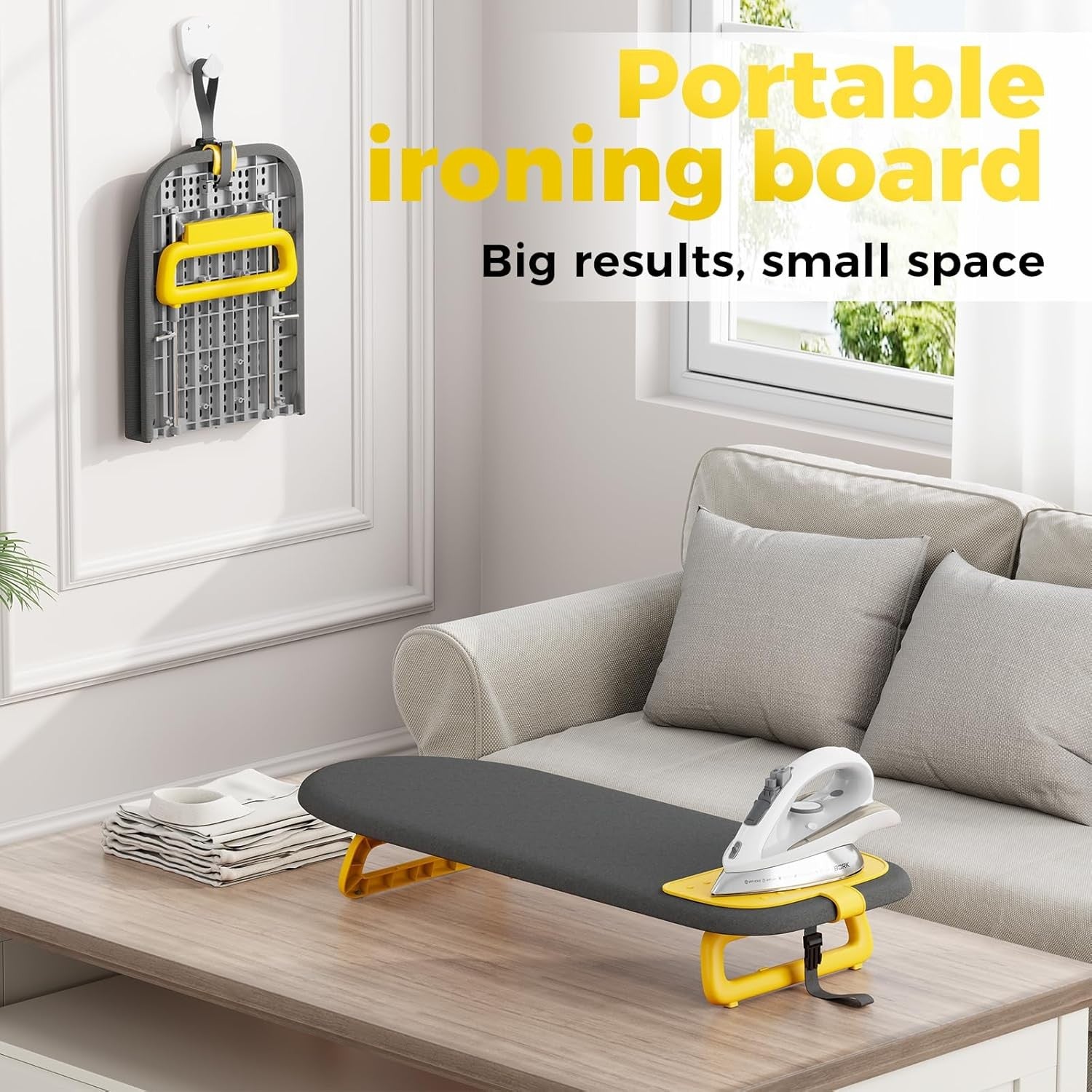 Tabletop Ironing Board Mini Folding Iron Board for Travel Dorm Small Spaces