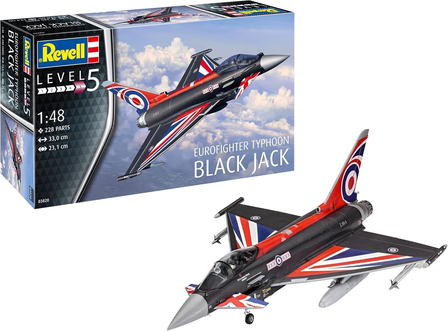 1:48 Eurofighter Jet Model Kit Military Plastic Build Unpainted Collectible