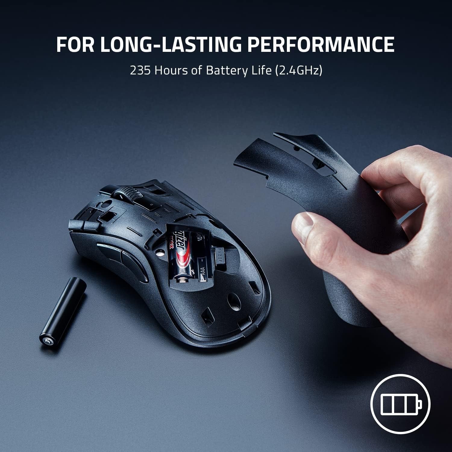 Wireless Gaming Mouse 14K DPI HyperSpeed Ergonomic 7 Button Long Battery