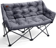 Heavy Duty Double Folding Camping Chair 320kg Capacity Outdoor Garden Sofa