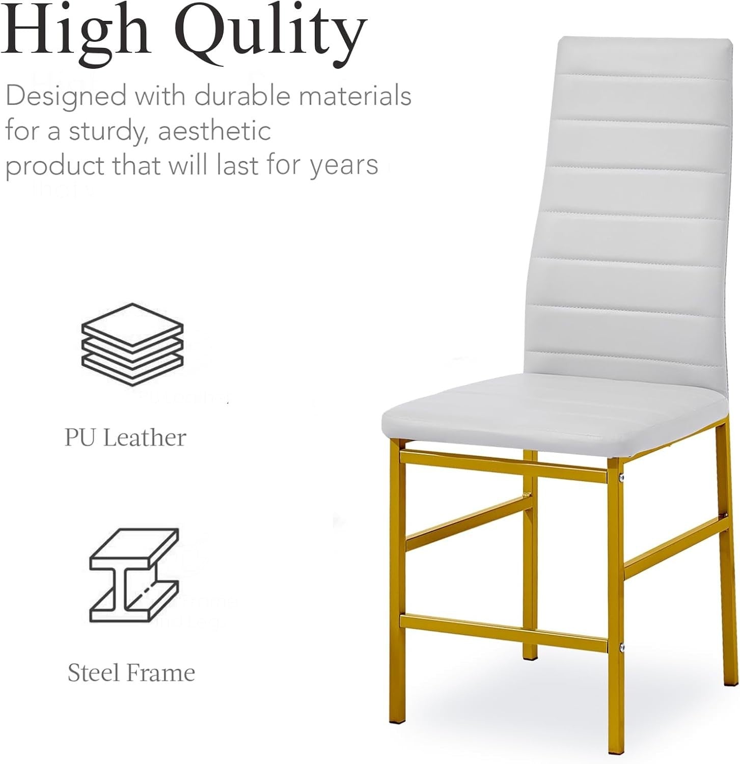 Glass Round Dining Table Set 4 Chairs Gold Legs Small Space Kitchen