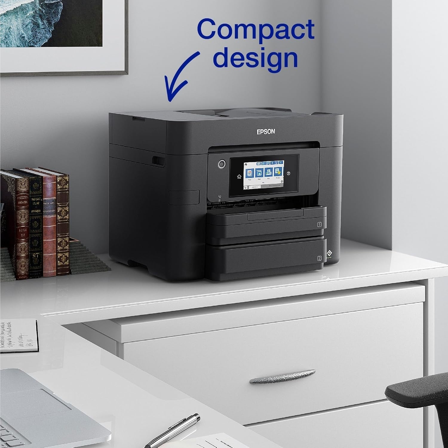All-in-One Wireless Colour Printer Scanner Copier Fax A4 Black