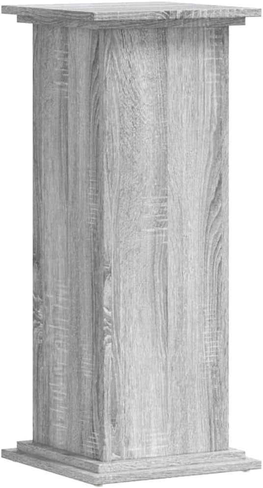 Tall Grey Wood Plant Stand 80cm Indoor Display Pedestal Table Modern Home Decor