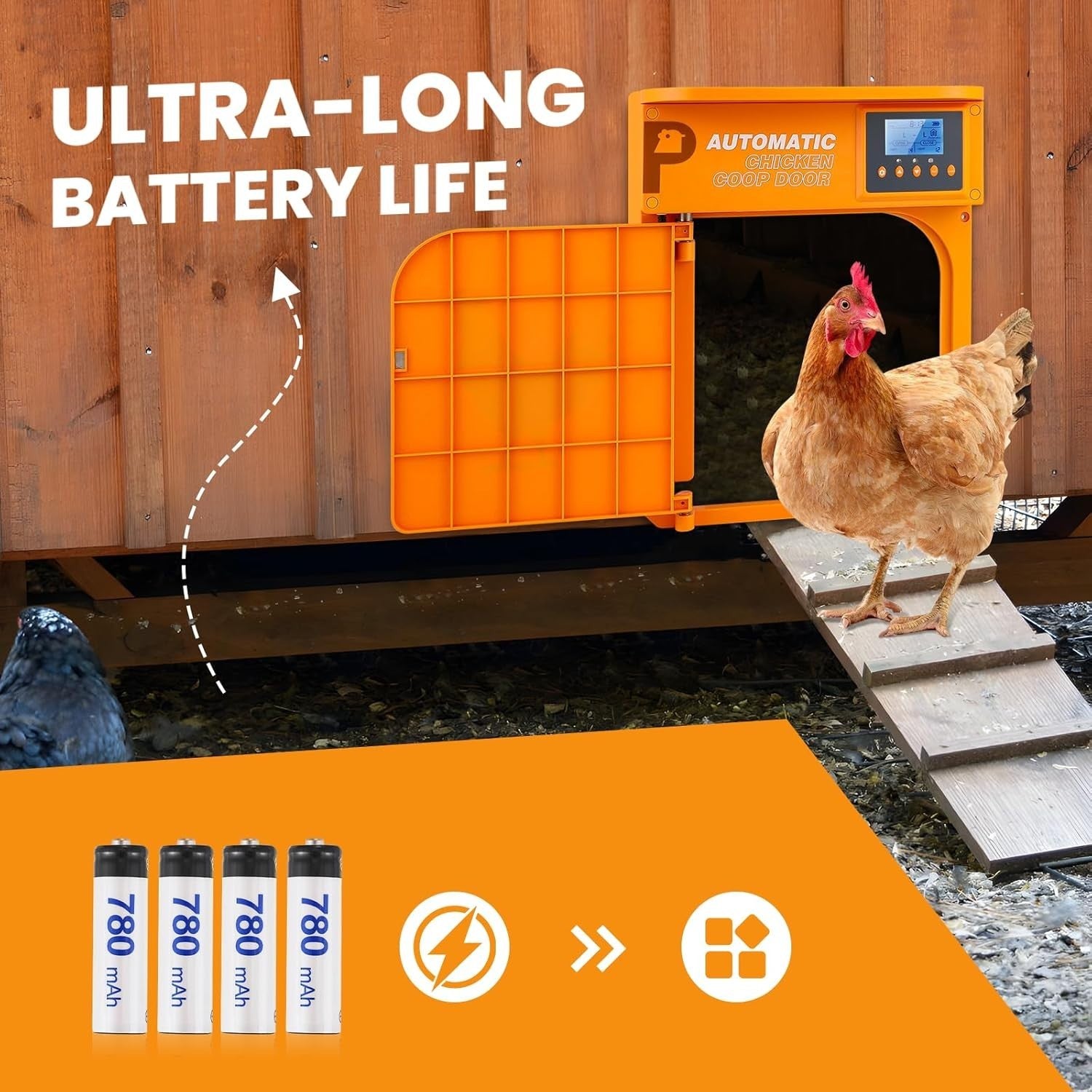 Solar Chicken Coop Door Auto Light Sensor Timer Remote