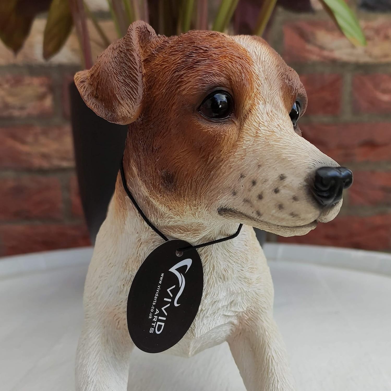 Realistic Jack Russell Dog Garden Ornament – Frost-Resistant Outdoor Statue
