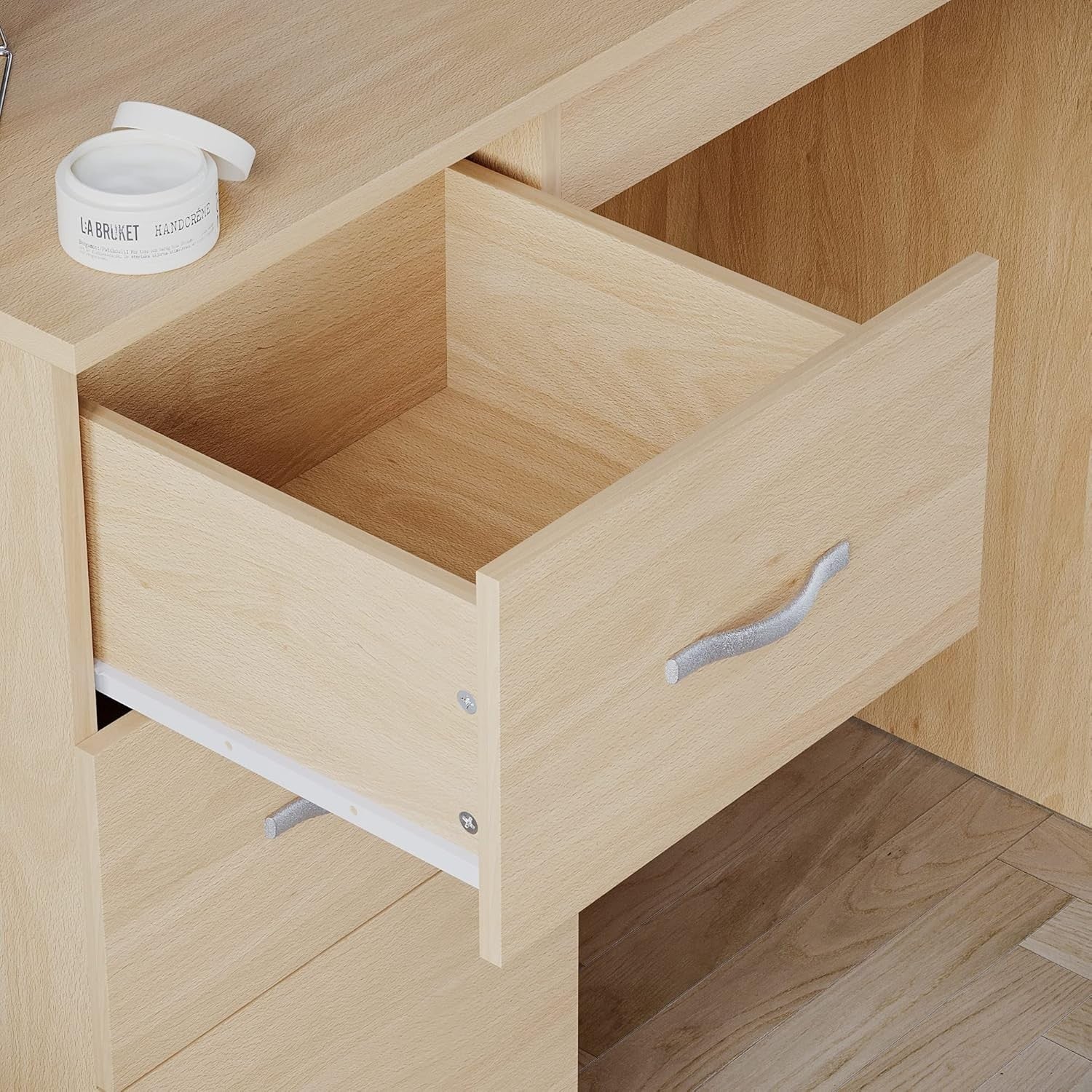 3-Drawer Dressing Table Vanity Desk Makeup Station Storage Chest Bedroom