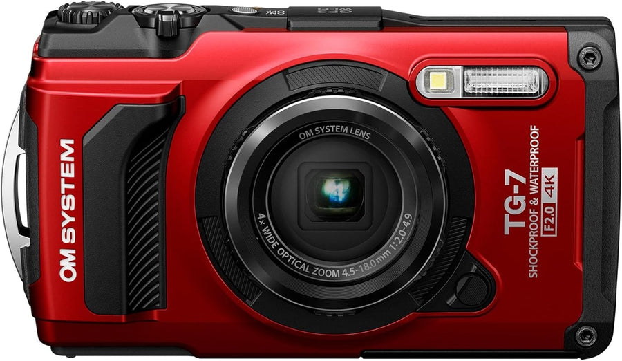 Waterproof 4K Digital Camera 12MP Shockproof Underwater Red
