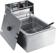 Electric Deep Fat Fryer 6L 2200W Stainless Steel Commercial Countertop