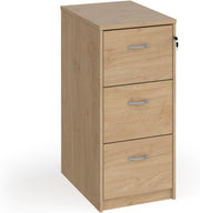 Kendal Oak Executive Filing Cabinet 3 Drawer Lockable Tall Office