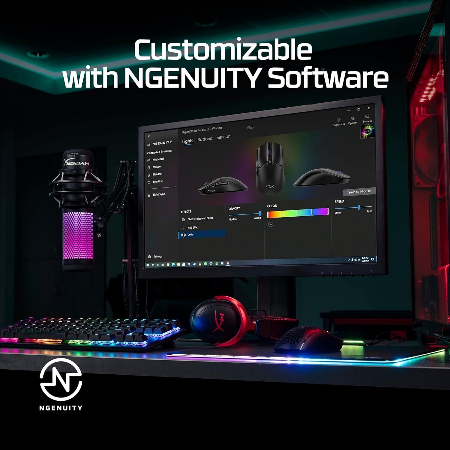 26K DPI Wireless Gaming Mouse 650 IPS Ultra Lightweight Black