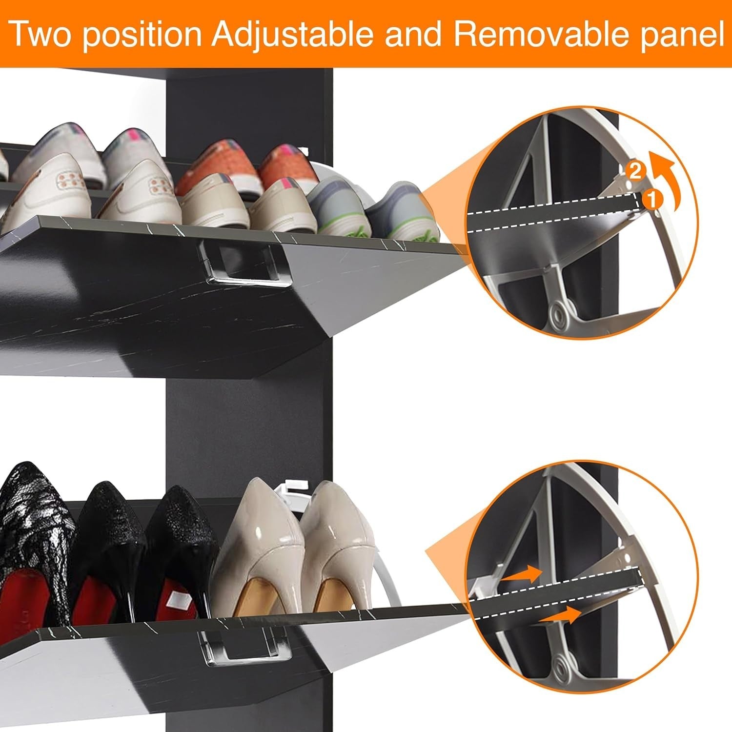 Space-Saving 3 Drawer Shoe Cabinet with Adjustable Shelves & Anti-Tip Strap
