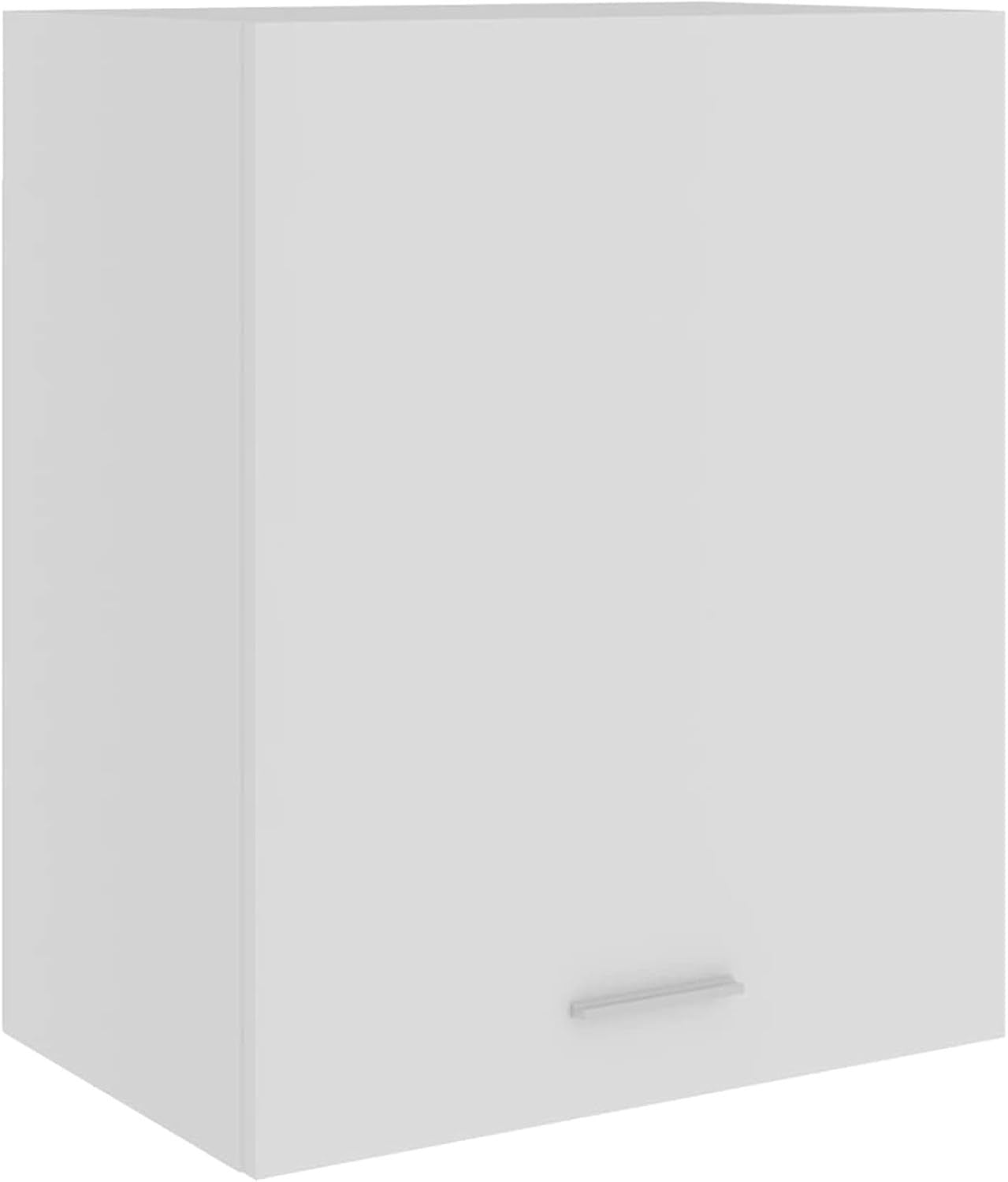 Space-Saving Wall Cabinet with Lockable Door & Shelf, White Storage