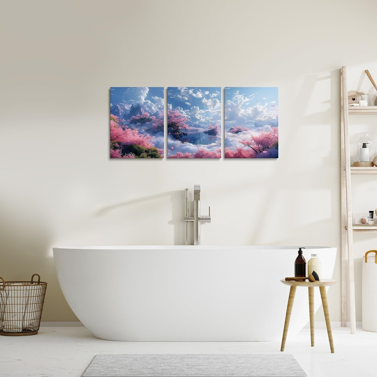 3-Panel Cherry Blossom Wall Art 12"x16" Japanese Framed Prints