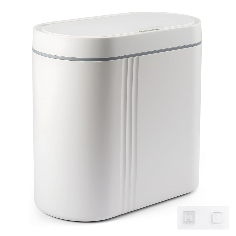 White 7.5L Automatic Sensor Bin Touchless Bathroom Kitchen