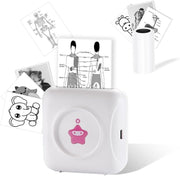 Mini TP2 Bluetooth Pocket Printer Thermal Photo Printer Pink White DIY Notes