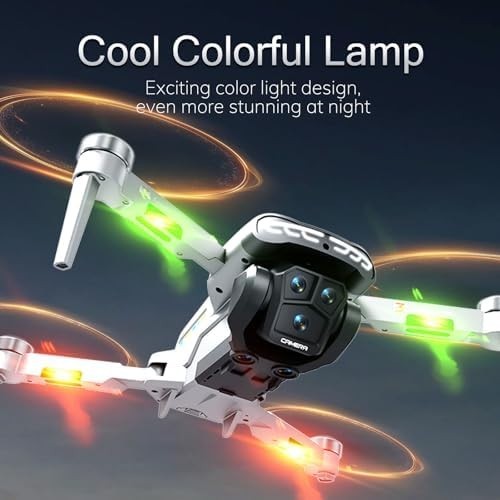 OBEST Dual Camera Drone with 4.3" LCD, Foldable RC Quadcopter, 2 Batteries
