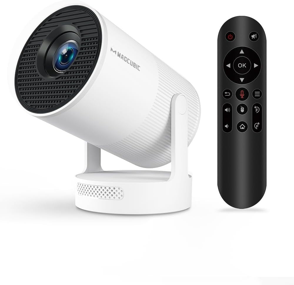 Electric Focus Mini Projector 4K Support WiFi 6 Bluetooth 180° Smart