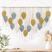 Large Boho Macrame Wall Hanging 51.5"x33.5" Woven Tapestry Decor