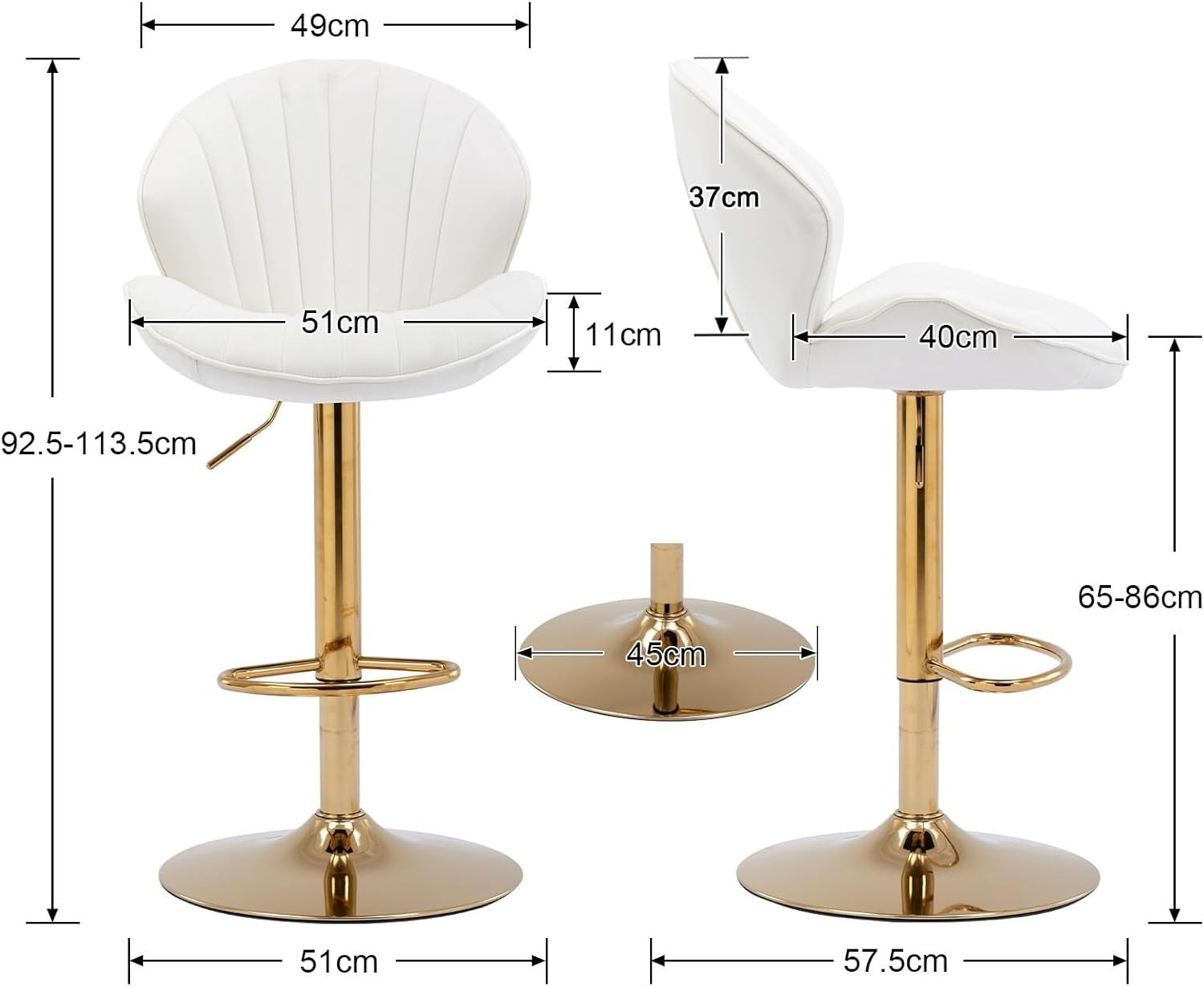 Beige Velvet Swivel Bar Stools Set of 2 Adjustable Kitchen Counter Chairs