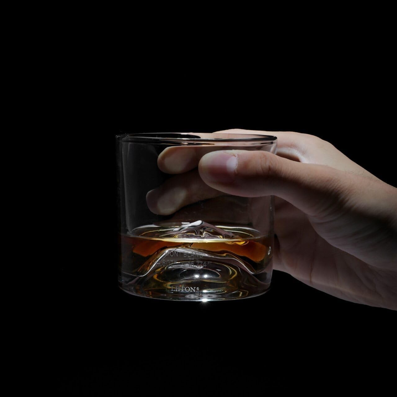 Mont Blanc Mountain Whiskey Glasses Set of 2 – 280ml Freeze-Chill Crystal Tumble