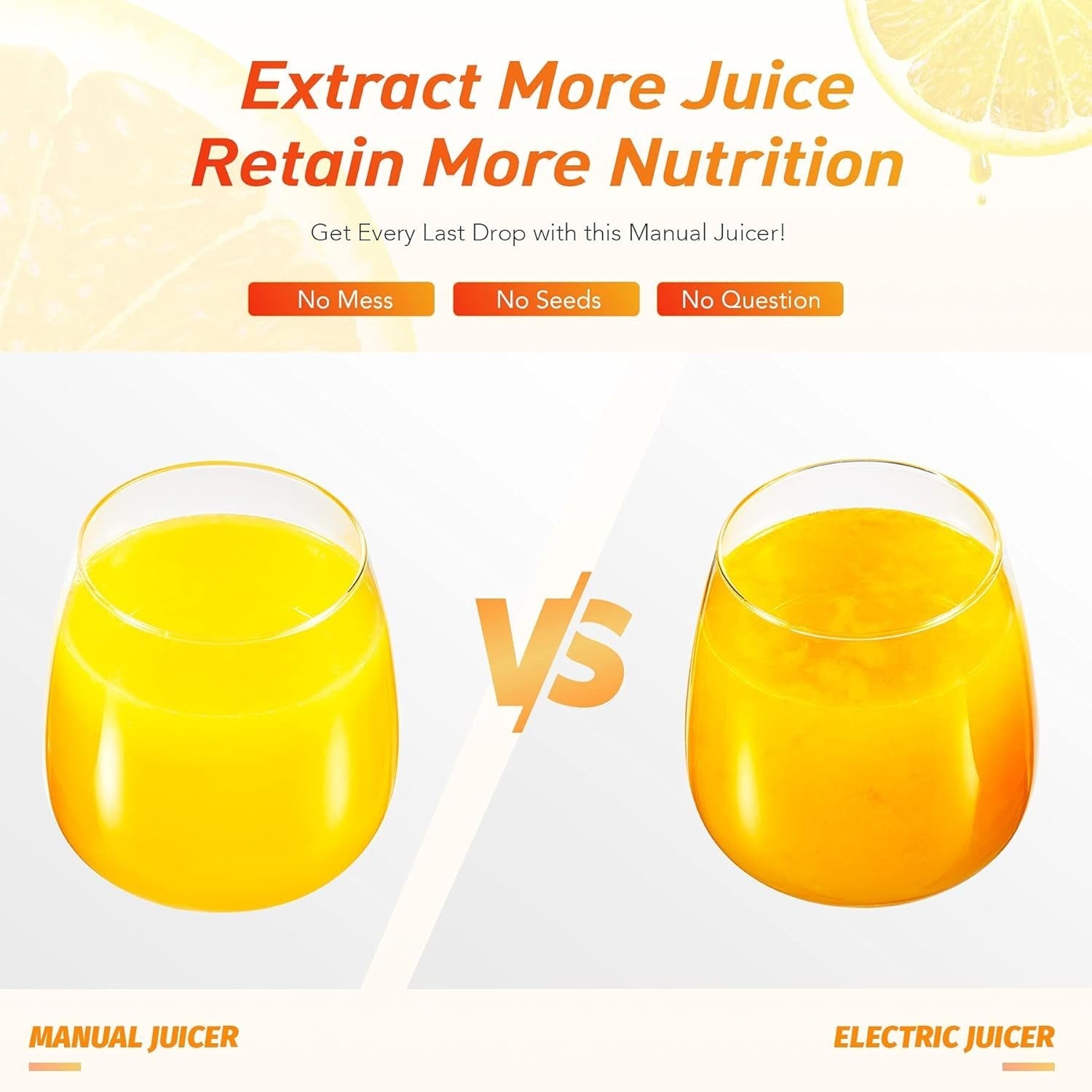 Commercial Manual Citrus Juicer Heavy Duty Hand Press Orange Lemon