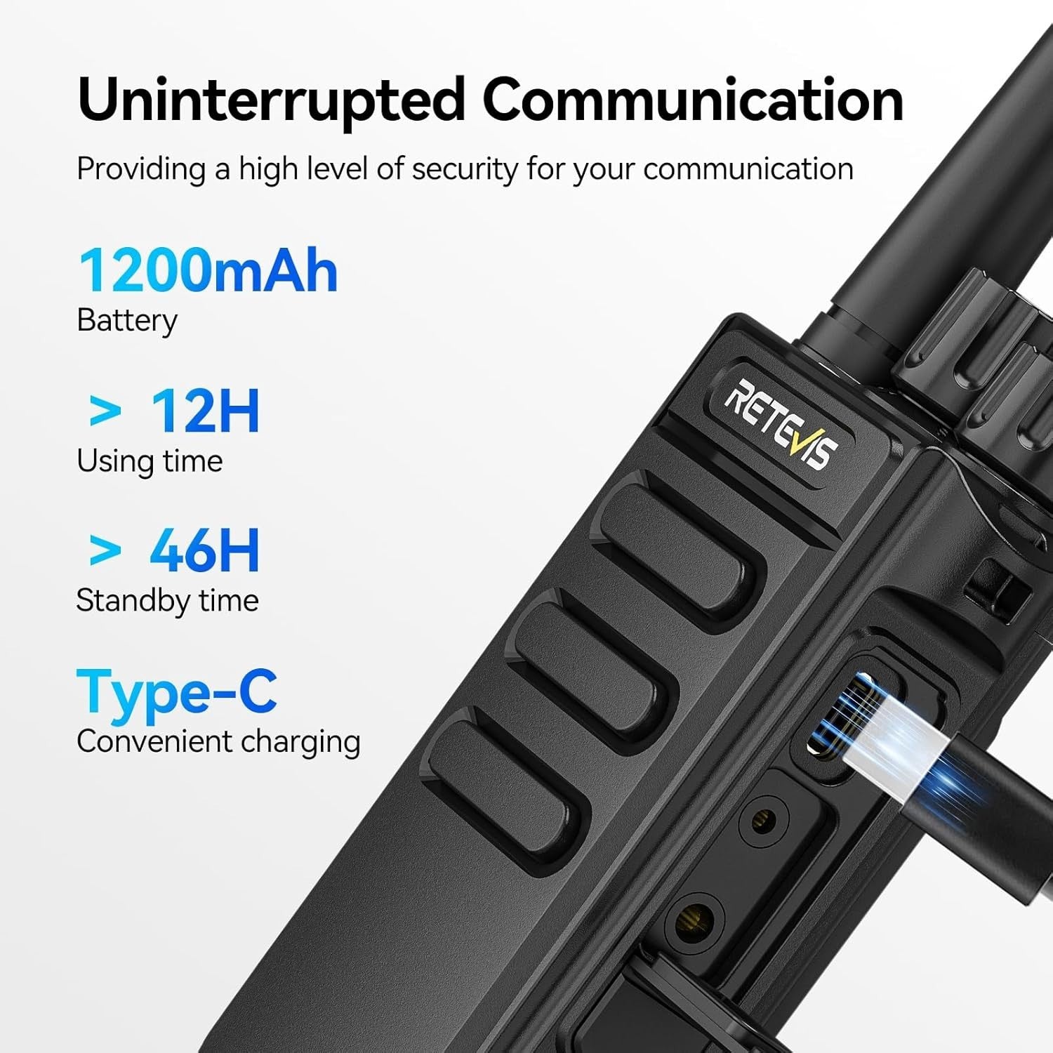 Digital Analog Walkie Talkie PMR446 License Free VOX Group Call Radio