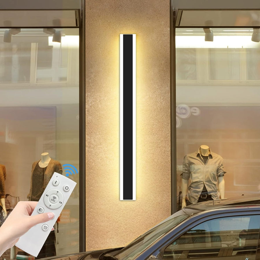 120cm Outdoor LED Wall Light IP65 Dimmable 3-Color Remote Control Lamp