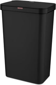50L Automatic Sensor Kitchen Bin Rectangular Black Fingerprint Proof