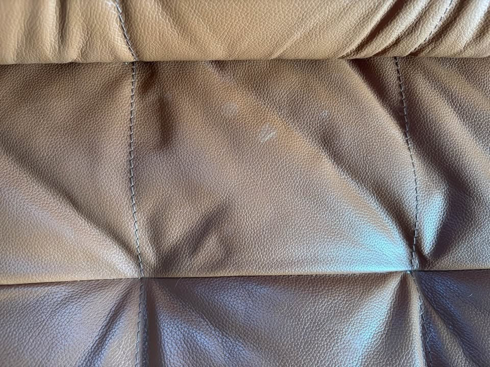 Dark Tan Leather Corner Sofa (PTP)