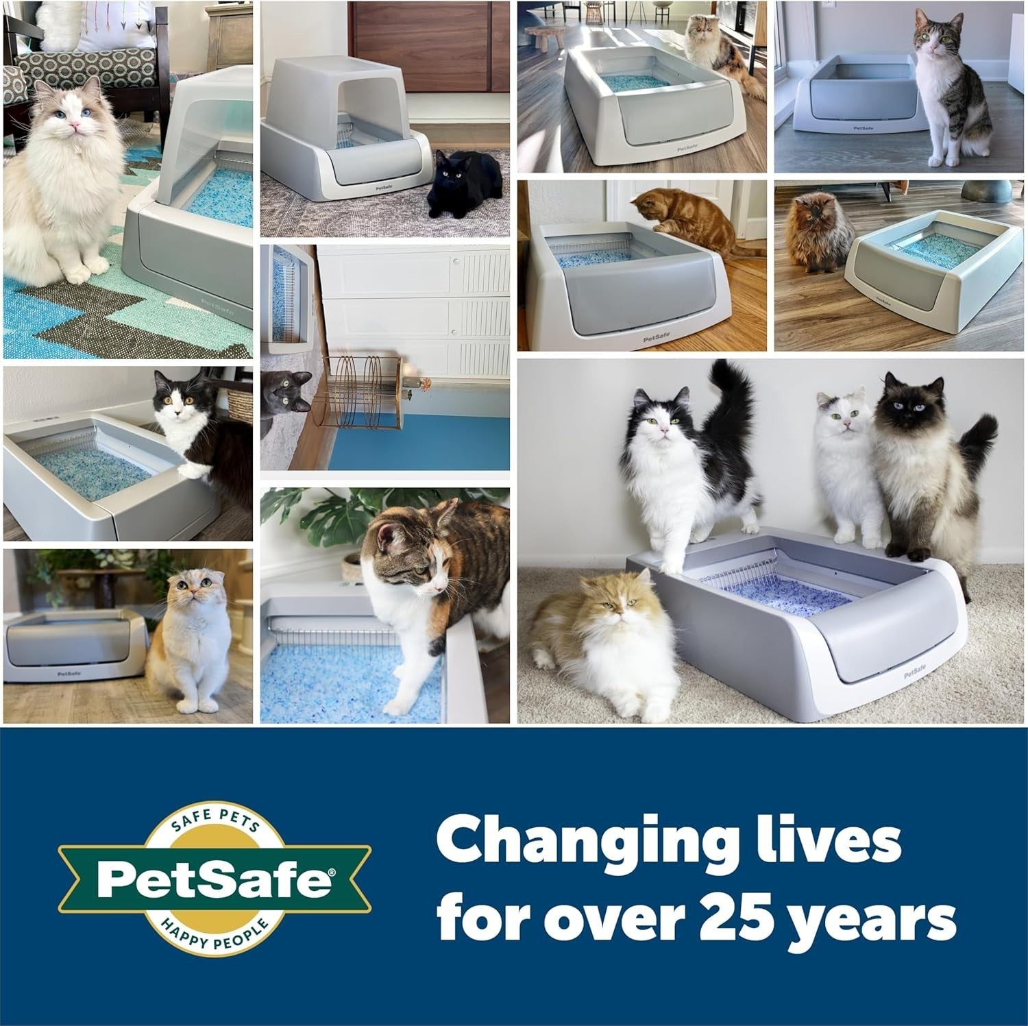 Self Cleaning Cat Litter Box Auto Odor Control Health Monitor Tray