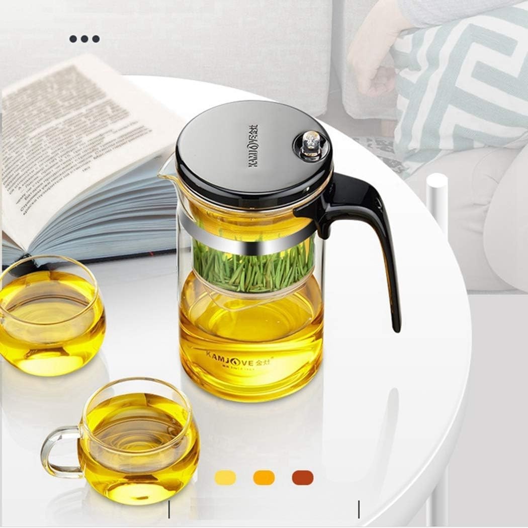 500ml Glass Teapot with Removable Infuser Borosilicate Tea Pot Lid