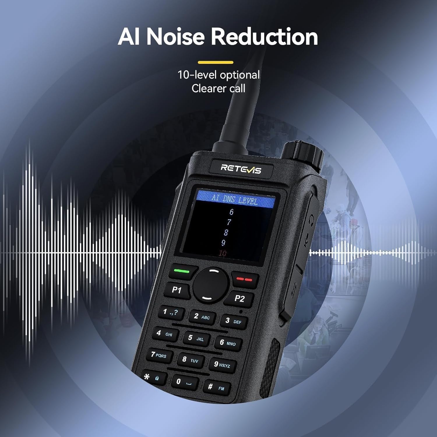 Dual Band Walkie Talkies 2 Pack High Power Long Range 2000mAh Type-C