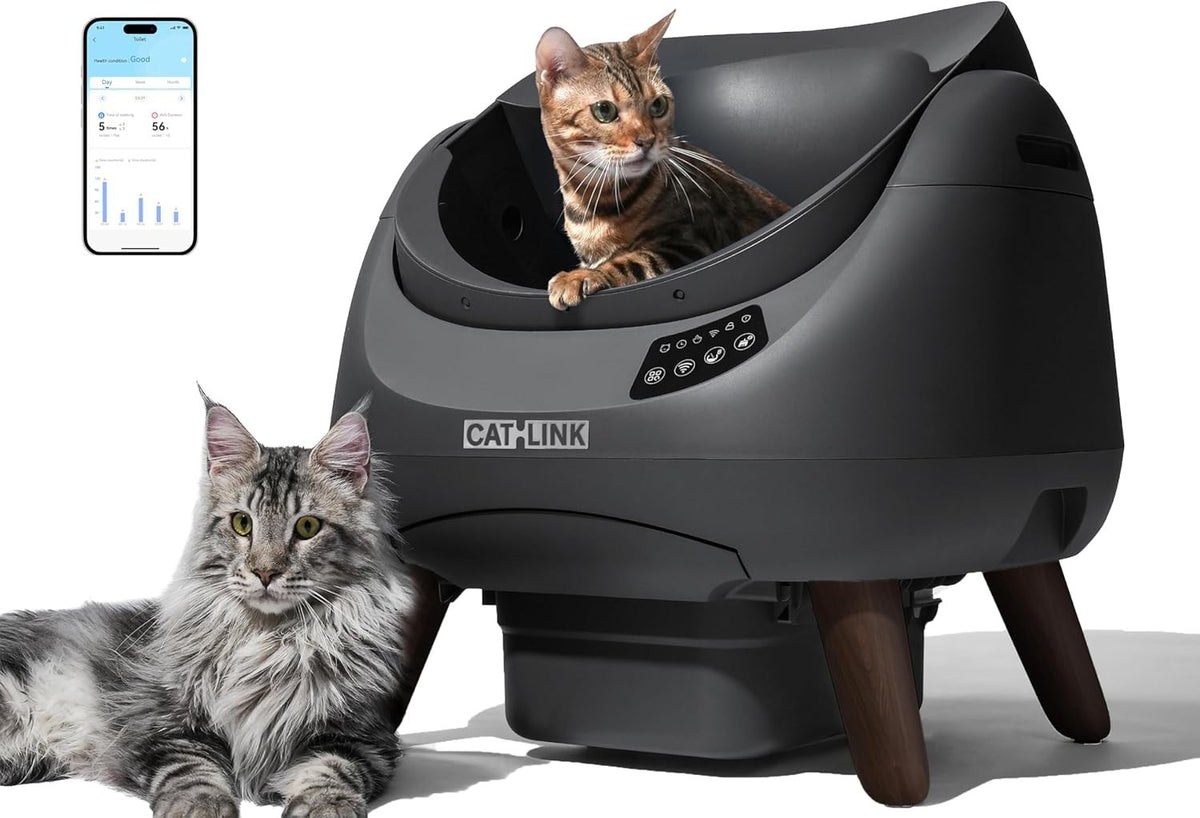 Self Cleaning Cat Litter Box APP Control AI Health Monitor Open Top