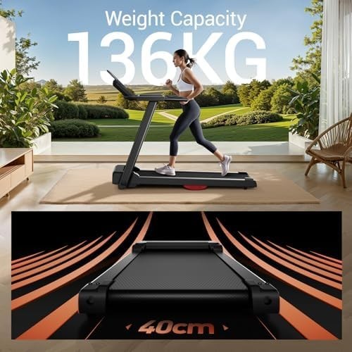 3.0HP Folding Treadmill Quiet Motor 12kmh Shock Absorbent Home Running Machine