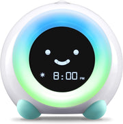 Kids Sleep Trainer Alarm Clock Night Light Sound Machine Arctic Blue