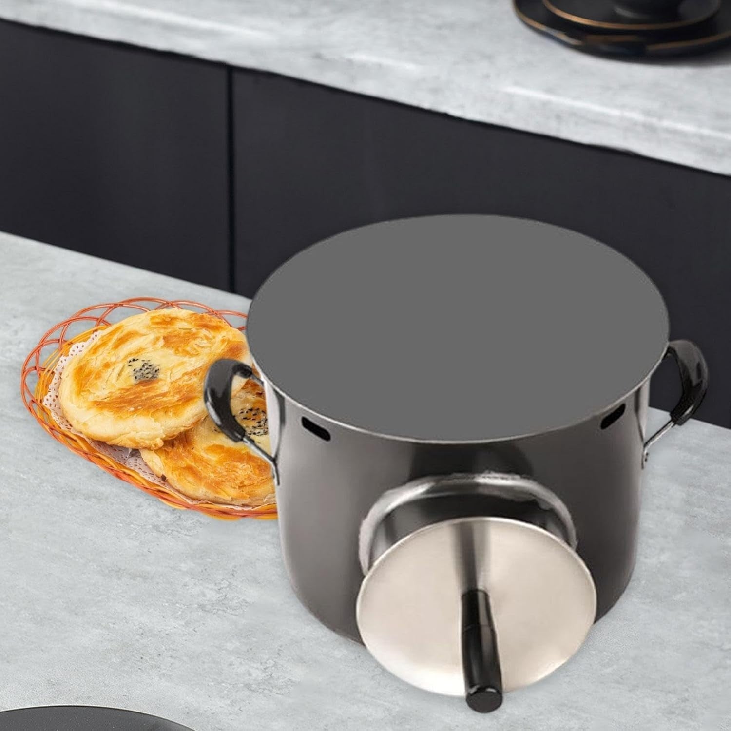 Stainless Steel Crepe & Pancake Maker Non-Stick Shaobing Oven | Easy-Clean 32cm