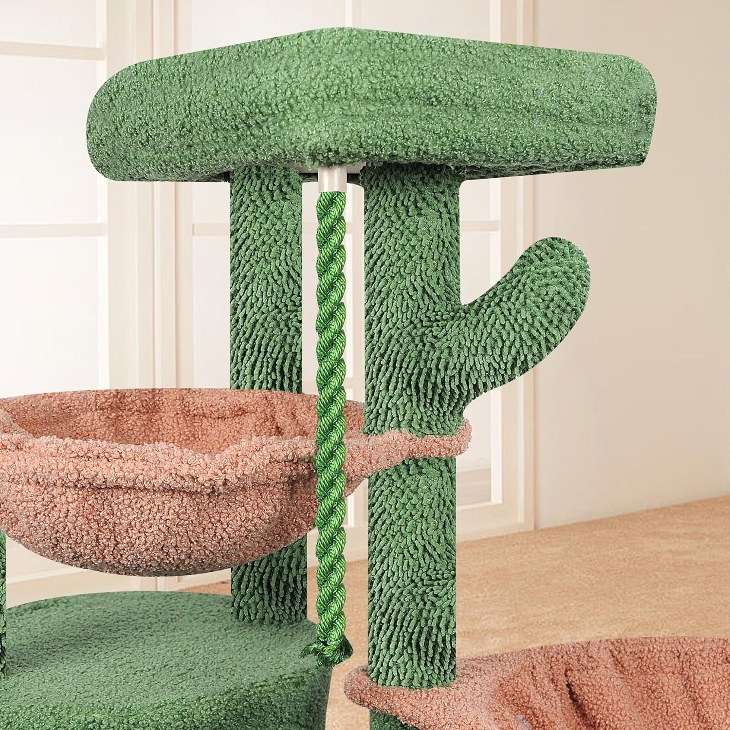 Cat Tree 95cm Climbing Tower Scratching Posts Condo Hammocks for Indoor Cats