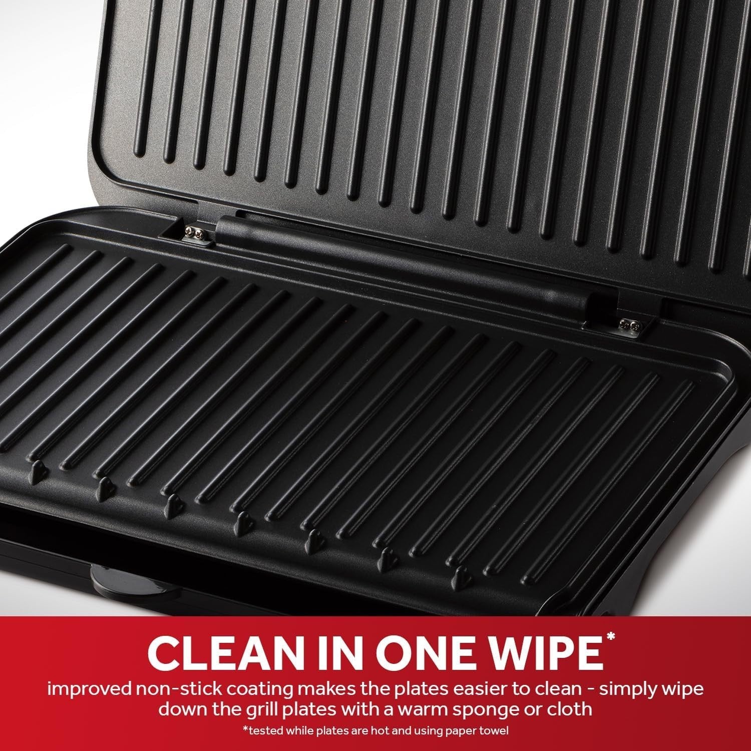 Single George Foreman Grill 2400W Non Stick 43.1cm Black
