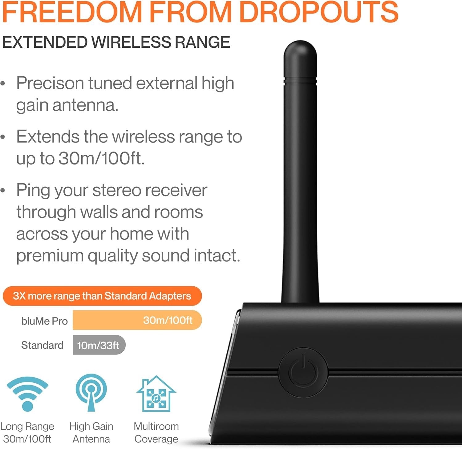 HiFi Bluetooth 5.3 Music Receiver | Long Range Audio Adapter | LDAC aptX HD DAC