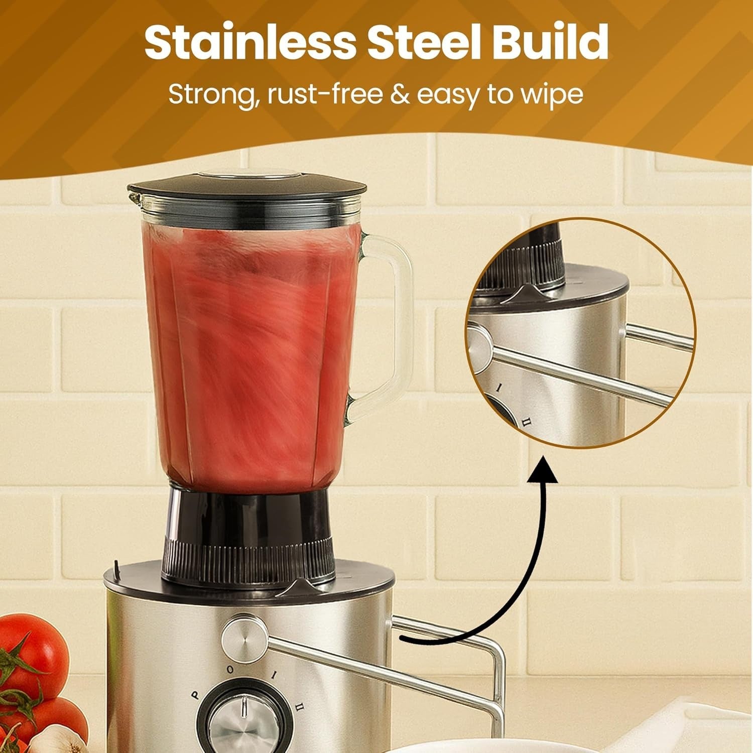 3 in 1 Juicer Blender Grinder 800W Glass Jug Pulse Smoothie Ice