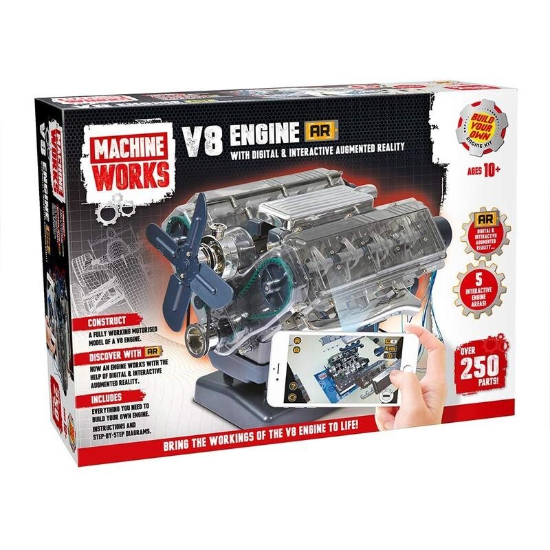 Build Your Own V8 Engine Kit - Interactive Model with Sounds & Lights - 300 Pcs